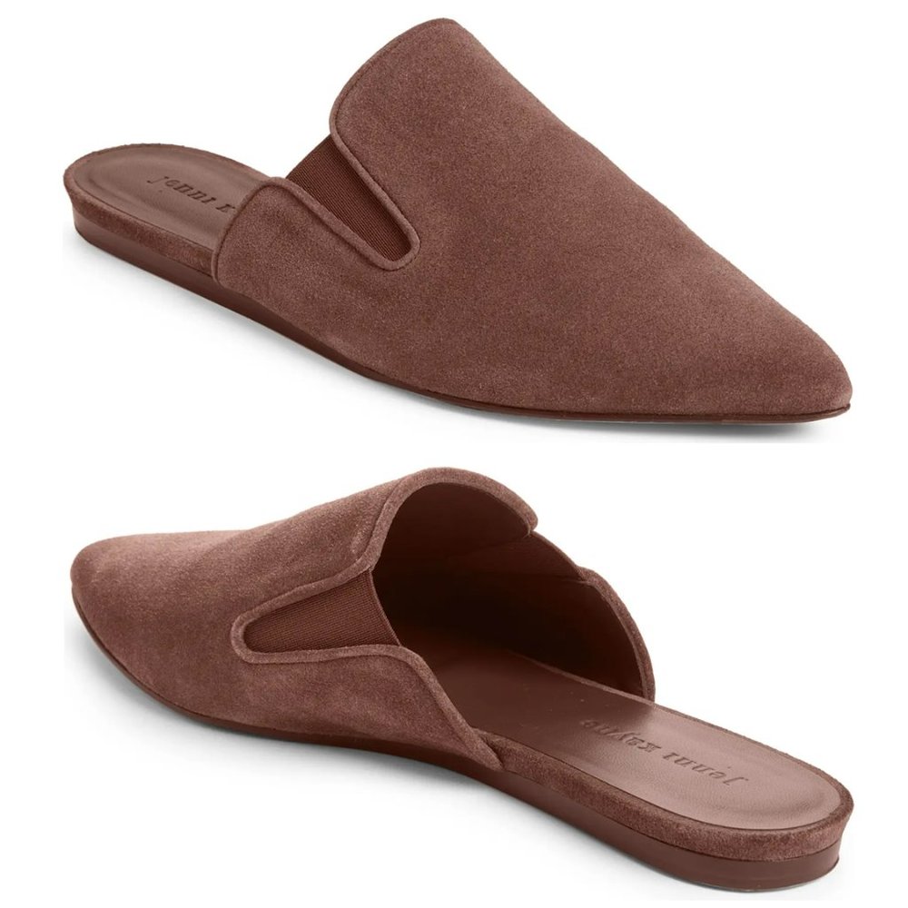 Jenni Kayne Brown Suede Mules